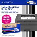 Brother HL HL-L2405W Desktop Wireless Laser Printer - Monochrome, Gray, BRTHLL2405W