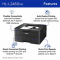 Brother HL-L2460DW Desktop Wired Laser Printer - Monochrome, Gray, BRTHLL2460DW