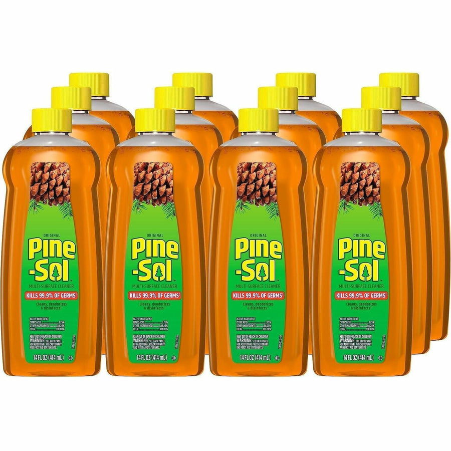 Pine-Sol Multi-Surface Cleaner, Yellow, Dilutable, 12 / Carton, CLO60146CT