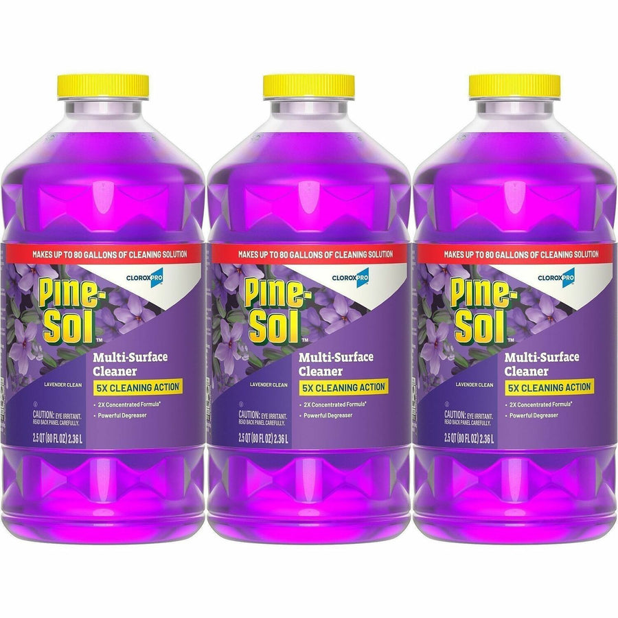 Pine-Sol Multi-Surface Cleaner, Purple, Dilutable, 3 / Carton, CLO60608CT