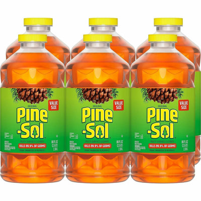 The Clorox Pine-Sol Multi-Surface Cleaner, Yellow, 6 / Carton, CLO60160CT