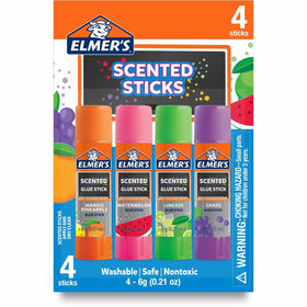 Elmer's Scented Glue Sticks, Tropical Mix, 4 / Pack, EPI2175690