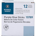 Business Source Bulk Purple Glue Sticks, 12 / Box, BSN15789