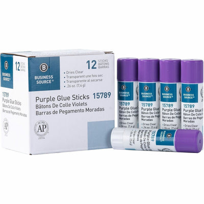 Business Source Bulk Purple Glue Sticks, 12 / Box — view 1