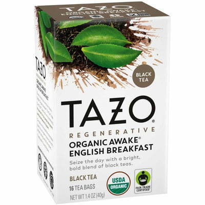 Unilever N.V Tazo Regenerative Organic Awake English Breakfast Black Tea Bag, 6 / Carton, TZO00303