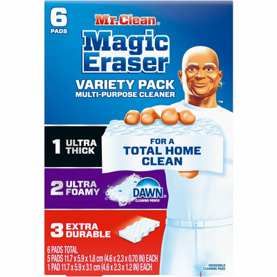 Procter & Gamble Mr. Clean Magic Eraser Variety Pk, Blue, 6 / Box, PGC12396