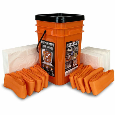 Absorbent Specialty Quick Dam Compact Square Grab & Go Bucket Kits, Orange, 40 / Carton, APRWUGGV