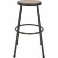 Lorell Metal Shop Stool, Light Gray, LLR83082