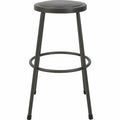 Lorell Metal Shop Stool, Light Gray, LLR83083