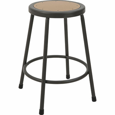 Lorell Metal Shop Stool, Light Gray, LLR83080