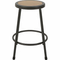 Lorell Metal Shop Stool, Light Gray, LLR83080