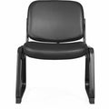 Lorell Deluxe Leather Guest Chair, Black, LLR84597