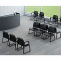Lorell Deluxe Leather Guest Chair, Black, LLR84597
