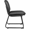 Lorell Deluxe Leather Guest Chair, Black, LLR84597