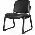Lorell Deluxe Leather Guest Chair, Black, LLR84597