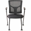 Lorell Conjure Mesh Training Chairs with Arms, Black, 2 / Carton, LLR62019