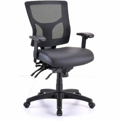 Lorell Conjure Mid-Back Office Chair, Black, LLR62041
