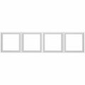Lorell Desk-Mount Hutch Frosted Glass Door, Clear, 4 / Set, LLR59712
