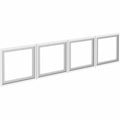 Lorell Desk-Mount Hutch Frosted Glass Door, Clear, 4 / Set, LLR59712