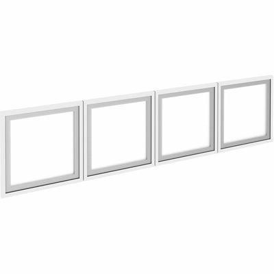 Lorell Desk-Mount Hutch Frosted Glass Door, Clear, 4 / Set, LLR59712