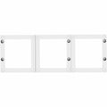 Lorell Desk-Mount Hutch Frosted Glass Door, Clear, 3 / Set, LLR59710