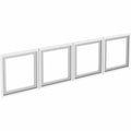 Lorell Desk-Mount Hutch Frosted Glass Door, Clear, 3 / Set, LLR59711