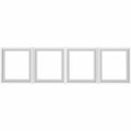 Lorell Desk-Mount Hutch Frosted Glass Door, Clear, 3 / Set, LLR59711