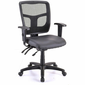 Lorell Executive Antimicrobial Mid-back Chair, Black, LLR86241