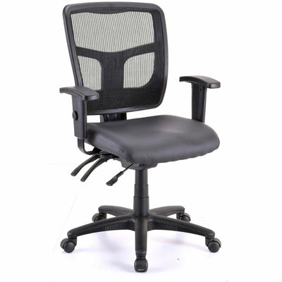 Lorell Executive Antimicrobial Mid-back Chair, Black, LLR86241