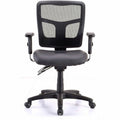 Lorell Executive Antimicrobial Mid-back Chair, Black, LLR86241