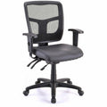 Lorell Executive Antimicrobial Mid-back Chair, Black, LLR86241