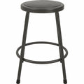 Lorell Metal Shop Stool, Light Gray, LLR83081