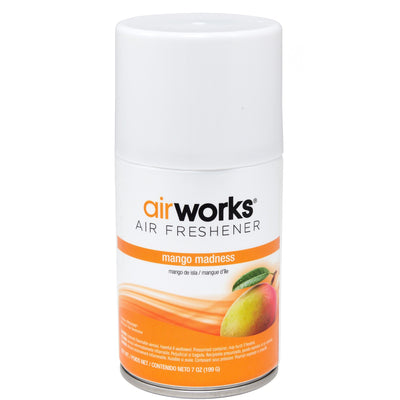 Hospeco AirWorks Metered Aerosol Air Fresheners, White, 12 / Carton, HOS07917