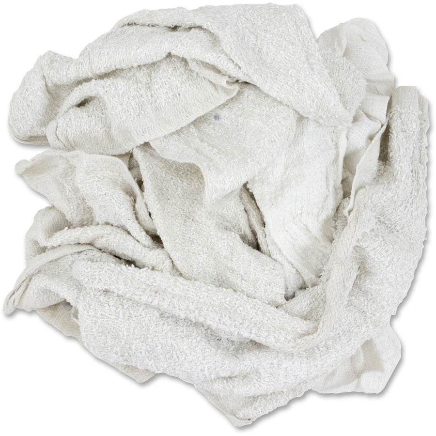 TASKBrand 25 lb. Economy Terry Rags, White, 1 Carton, HOS53725