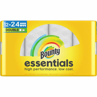 Procter & Gamble Bounty Essentials Paper Towels, Yellow, 1 Carton, PGC11093