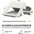 Fellowes Breyta Laptop Stand 9-1/4"W x 10-1/2"D x 1/2"H White, FEL100098501