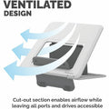 Fellowes Breyta Laptop Stand 9-1/4"W x 10-1/2"D x 1/2"H White, FEL100098501