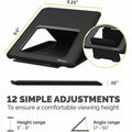 Fellowes Breyta Laptop Stand 9-1/4"W x 10-1/2"D x 1/2"H Black, FEL100098500