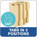 TOPS Pendaflex 1/3 Tab Cut Letter, Legal Top Tab File Folder, Manila, 50 / Box, PFX1953718