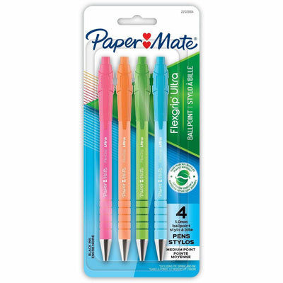 Newell Paper Mate Flexgrip Ultra Recycled Pens, 4 / Pack, PAP2202864