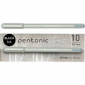 TOPS Pentonic Frosted Barrel Ballpoint Pens, 10 / Box, PNTPEN13086