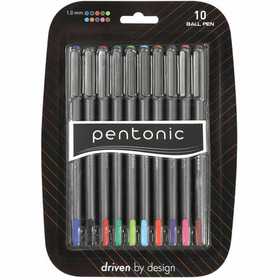 TOPS Pentonic Ballpoint Pen Set, 10 / Pack, PNTPEN12199