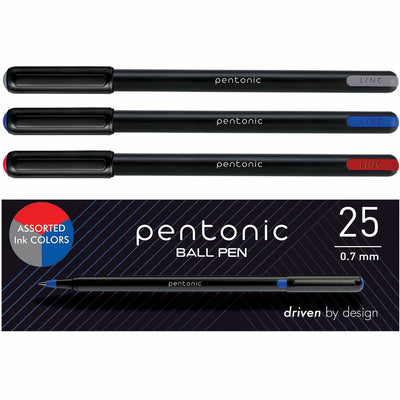 TOPS Pentonic Ballpoint Pen Set, 25 / Box, PNTPEN12126