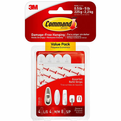 3M Command Mounting Strip, 16 / Pack, MMM1720016ESF