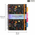 Pukka Pads 2000 Pukka Pads Bloom B5 Hardcover Project Book - Assorted Pack Of 3, 6 29/32" x 9 4/5", 3 / Pack, PKP9494BLMASST