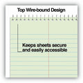 Universal Steno Pads, Gregg Rule, Red Cover, 80 Green-Tint 6 x 9 Sheets, 6/Pack, UNV86920PK