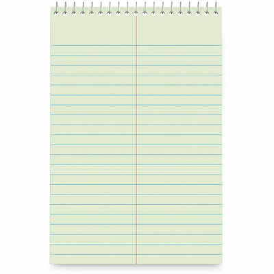 Universal Steno Pads, Gregg Rule, Red Cover, 80 Green-Tint 6 x 9 Sheets, 6/Pack, UNV86920PK