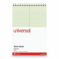 Universal Steno Pads, Gregg Rule, Red Cover, 80 Green-Tint 6 x 9 Sheets, 6/Pack, UNV86920PK
