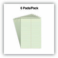 Universal Steno Pads, Gregg Rule, Red Cover, 80 Green-Tint 6 x 9 Sheets, 6/Pack, UNV86920PK