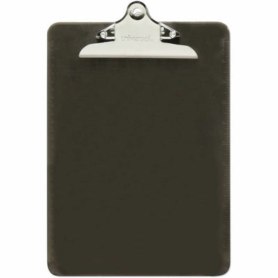 Universal Clipboard, Translucent Black, 8 1/2" Width x 11" Length, UNV40306